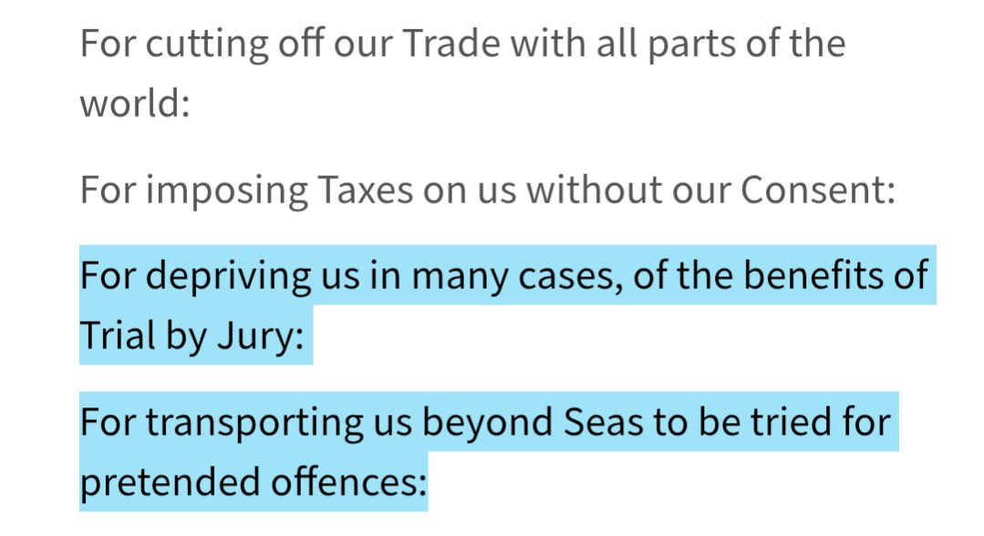 some relevant excerpts from the Declaration of Independence