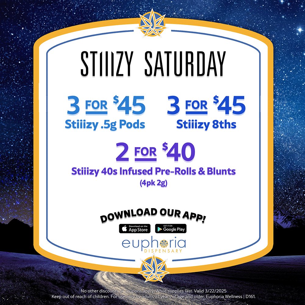 It’s a <a href="/stiiizy/">STIIIZY</a> Saturday today at the shop here is our deals!!!!!