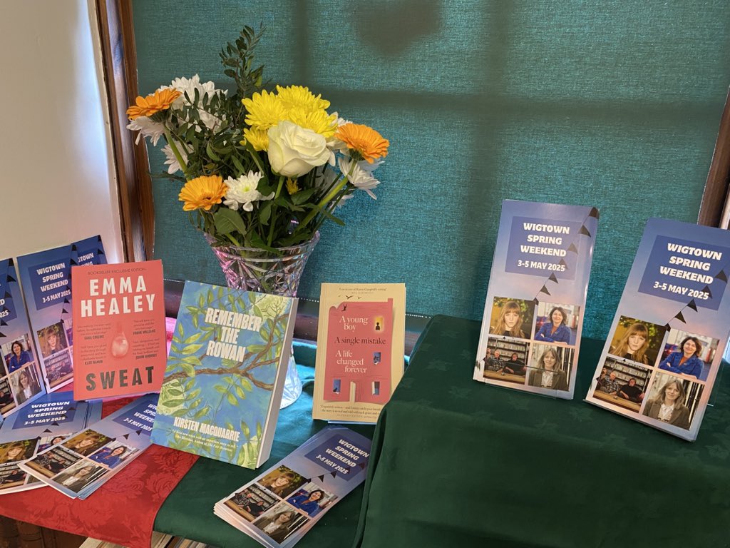 Wigtown Spring Weekend (3-5 May) is out! Thrilled to be reading advance copies of <a href="/writerkcampbell/">Karen Campbell</a> #emmahealey <a href="/HutchHeinemann/">Hutchinson Heinemann</a> &amp; <a href="/GGallerina/">Kirsten MacQuarrie MCLIP</a> <a href="/RingwoodPublish/">Ringwood Publishing</a> . Online booking wk beginning 24 March #wigtown