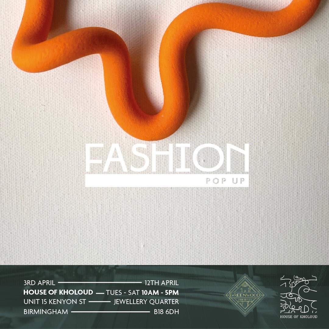 Our second designer for the Greenwood Presents X House of Kholoud #fashion pop up is Rachel from #rebelandrogues - ‘using polymer clay, I design and make Bold earrings &amp; Accessories for Wild Hearts.’ 

3rd-12th April (Thursdays-Saturdays)
#greenwoodpresents #fashionpopup
