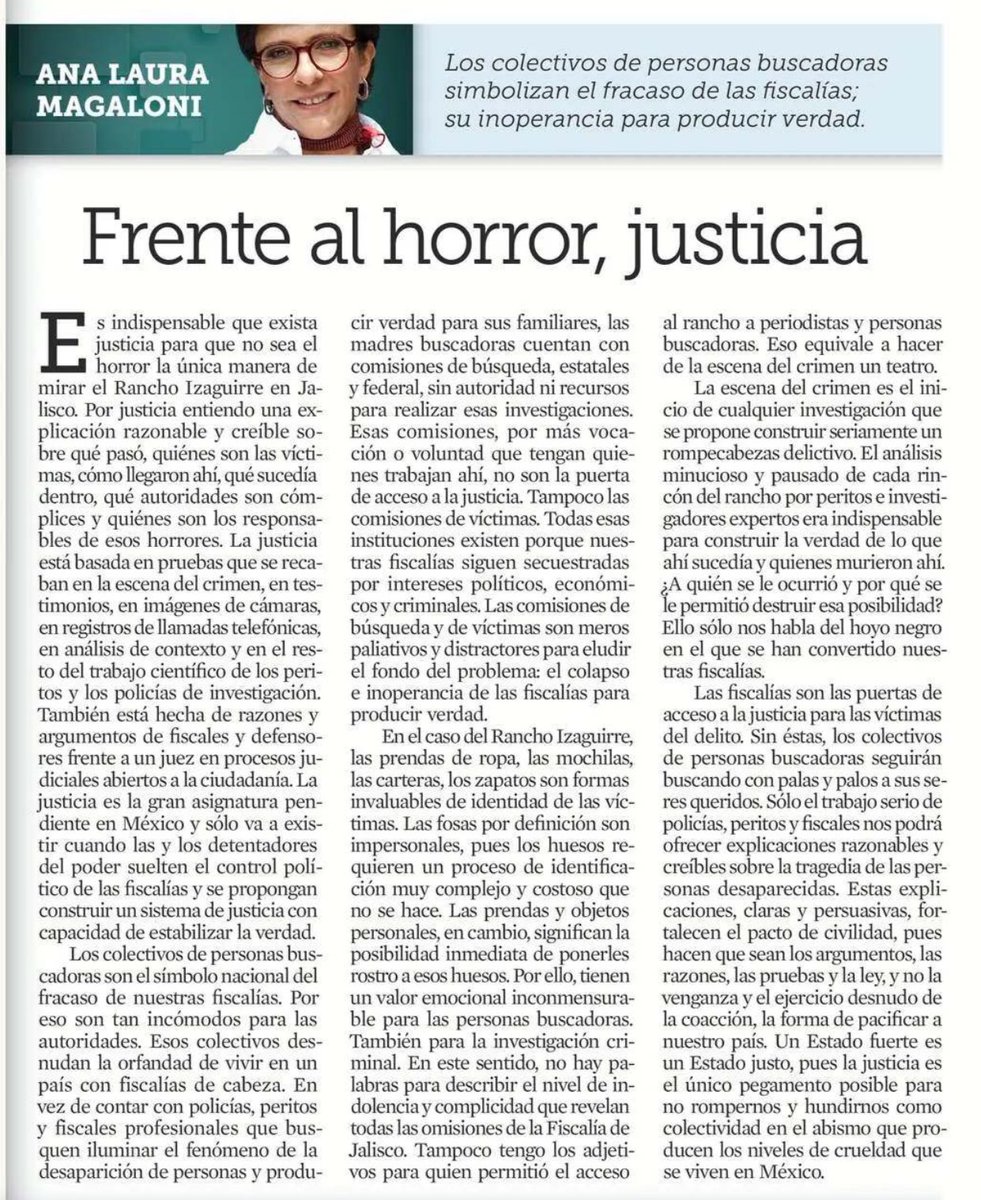warkentin's tweet image. “Los colectivos de personas buscadoras son el símbolo nacional del fracaso de nuestras fiscalías.”

Leer a @magalonik 👇🏻👇🏻👇🏻