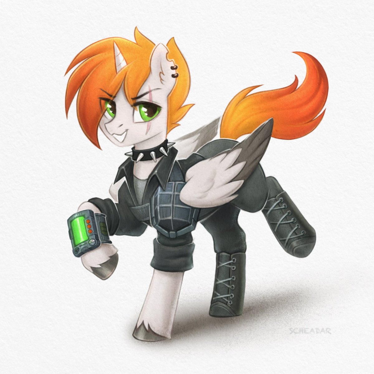 Really cool fallout pony for <a href="/FHISFMB/">FlameHeartIgnited</a> 😎

Thank ya very much! :3