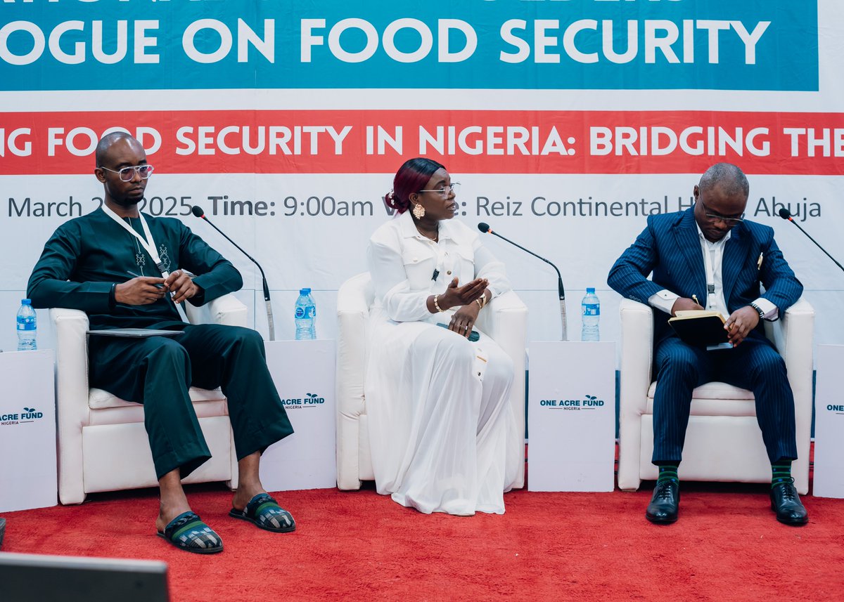 OneAcreFund_NG's tweet image. The National Stakeholders' Dialogue on Food Security was a powerful gathering of policymakers, agribusiness leaders &amp;amp; development partners!

📸 Swipe through for key moments—engaging panels, innovative ideas &amp;amp; actionable solutions for a food-secure Nigeria.