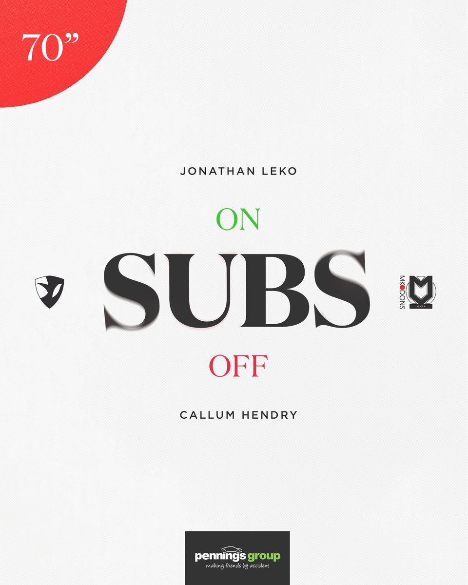 70: Jonathan Leko makes his return! 🔄

Beautiful 🥲

🔴 0-1 ⚫️ | #COYD | <a href="/PenningsARC/">Pennings Group</a>