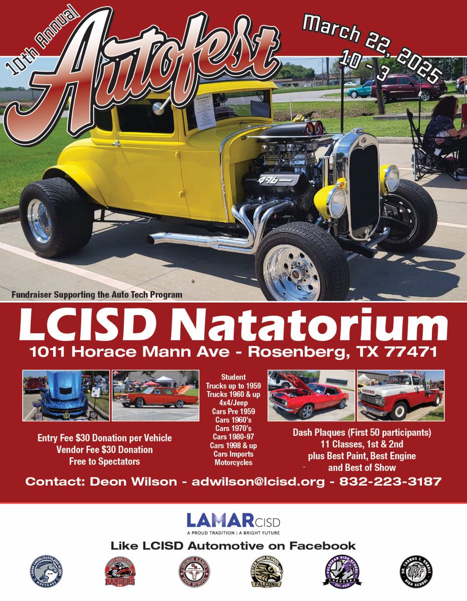 Don’t miss the 10th Annual Auto Fest today! Stop by and go support our auto tech students!