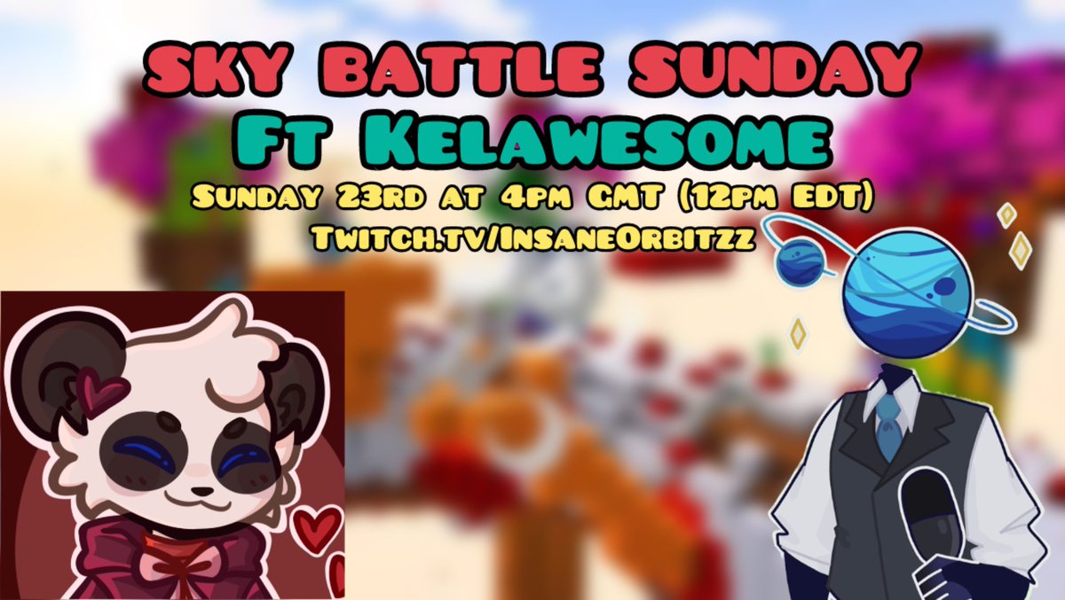 SKY BATTLE SUNDAYS ON A SUNDAY SURELY

Tomorrow at 4pm GMT (12pm EDT) I’ll be joined with <a href="/kelawesome_/">kel</a> as we race to get 100 kills combined as fast as we can!

Whilst I also sort of interview them yea!