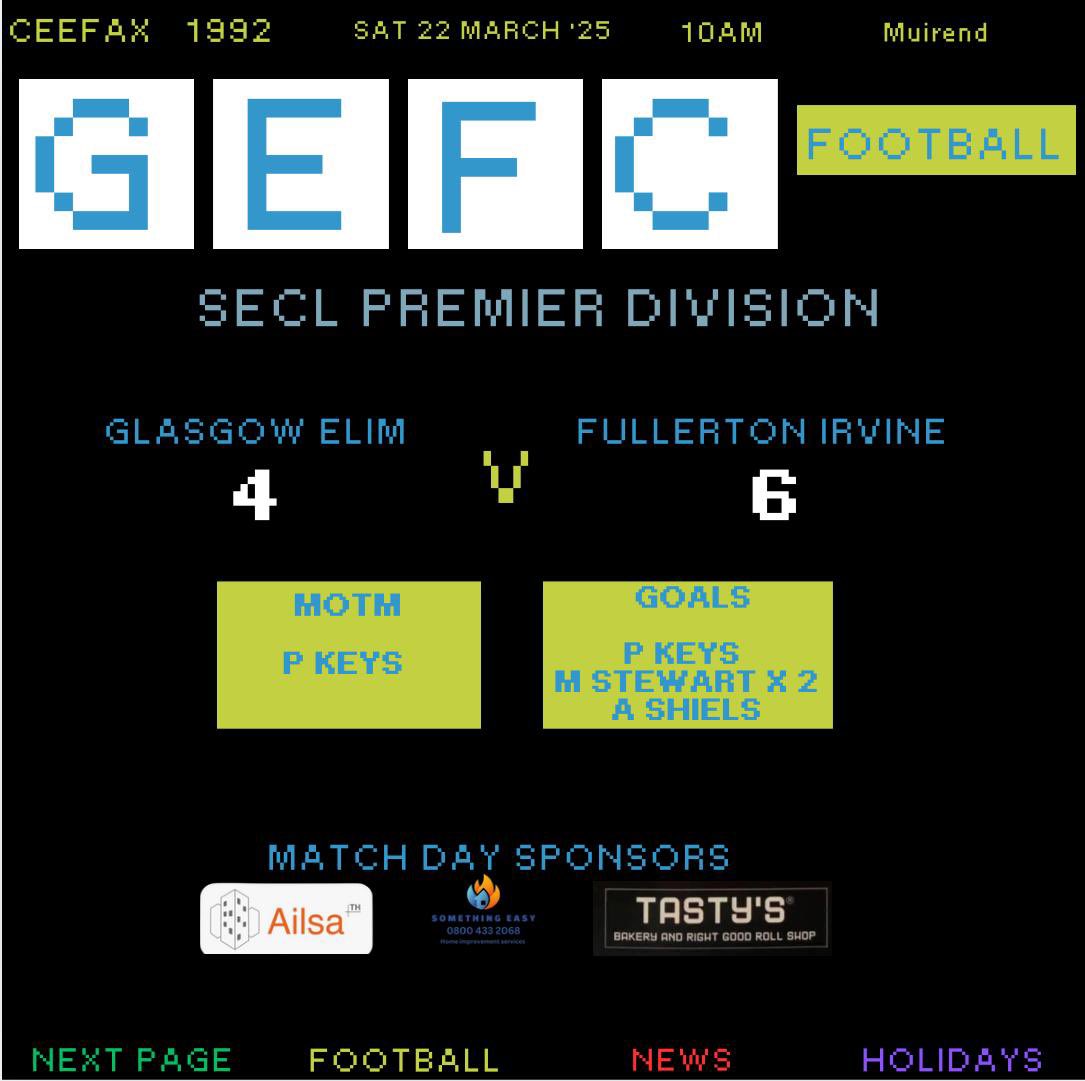 Sore one, didn’t turn up for the first 20 mins and shipped 4. But speaks volumes when the opposition give their MOTM the their own keeper.