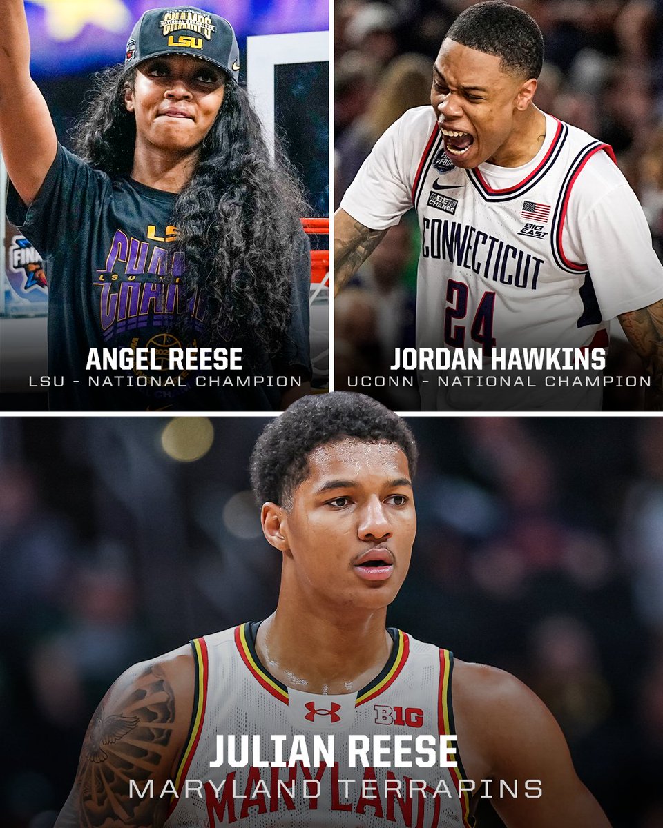 It runs in the family 🔥 

Maryland basketball's Julian Reese is looking to follow in the footsteps of his older sister, Angel, and cousin, Jordan, by bringing a national title to his school 👏 

The Terps began the NCAA Tournament with a monster win over Grand Canyon 👀