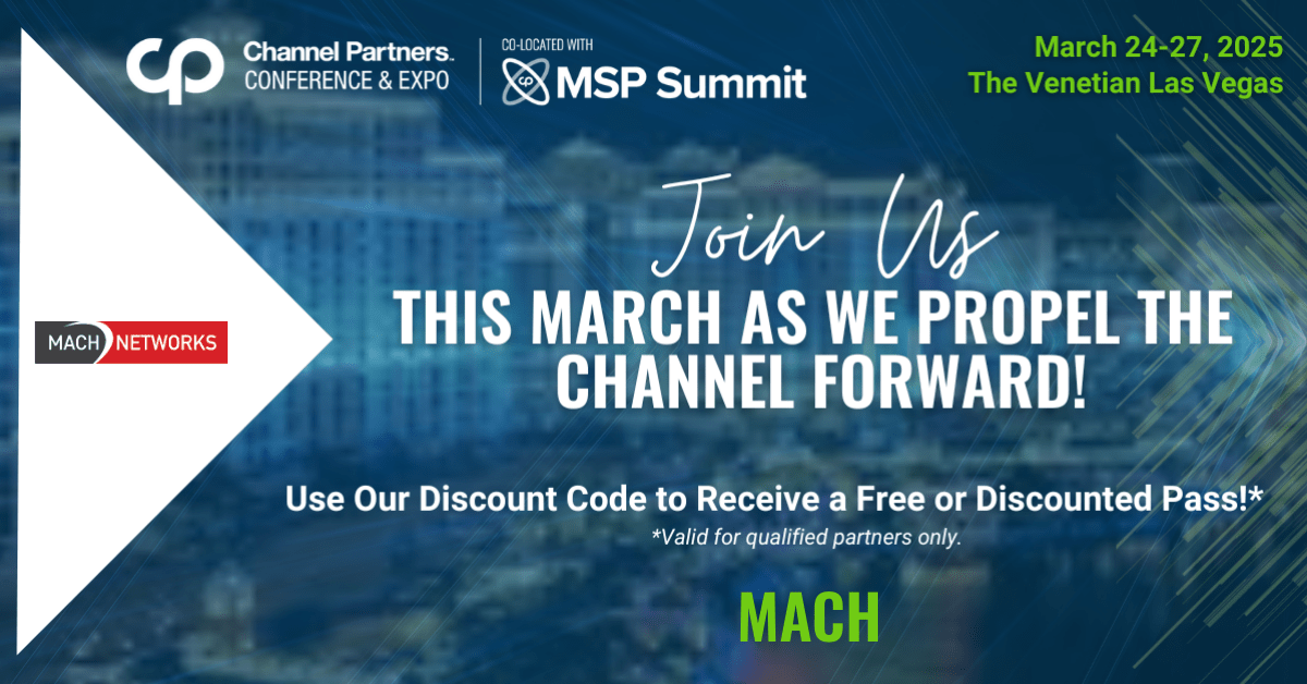 MachNetworks's tweet photo. Who's up for a deep-dive into 5G, POTS Replacement, and Failover at the Channel Partners event next month ��? Grab your FREE entry with our discount code "MACH" and book a meeting HERE: https://t.co/0PbbH2Z8zD and let's propel your Wireless WAN practice for 2025 and beyond 🚀 https://t.co/1V86ixr5Sz