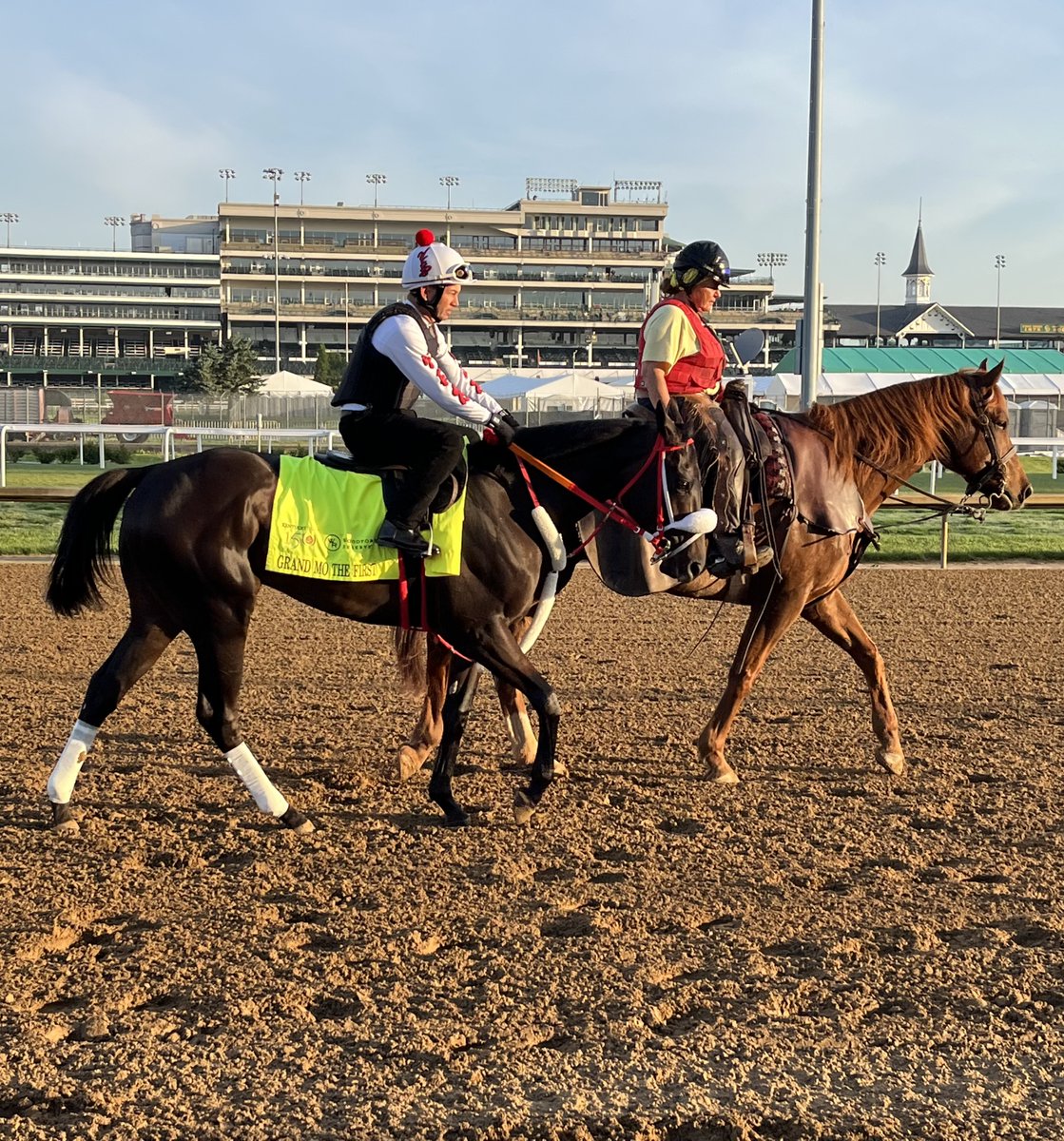 Equibase (@equibase) on Twitter photo Grand Mo the First, a contender in the 150th running of the <a href="/KentuckyDerby/">Kentucky Derby</a>, was back on the track this morning for the first time since his second place finish in the 2024 G3 Virginia Derby last September at <a href="/ColonialDowns/">Colonial Downs Racetrack</a>!
The 4yo son of Uncle Mo worked 4F in 49.75 for trainer Grand Mo the First, a contender in the 150th running of the <a href="/KentuckyDerby/">Kentucky Derby</a>, was back on the track this morning for the first time since his second place finish in the 2024 G3 Virginia Derby last September at <a href="/ColonialDowns/">Colonial Downs Racetrack</a>!
The 4yo son of Uncle Mo worked 4F in 49.75 for trainer
