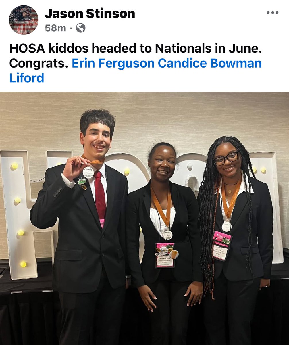 Jason Stinson (@refuge461) on Twitter photo HOSA kiddos headed to Nationals in June. Great job. We are Prp. <a href="/AprilBr1908/">Dr. April Brooks, JCPS Athletic Director</a> <a href="/JCPSLeads/">Jefferson County Leadership Academy (JCLA)</a> HOSA kiddos headed to Nationals in June. Great job. We are Prp. <a href="/AprilBr1908/">Dr. April Brooks, JCPS Athletic Director</a> <a href="/JCPSLeads/">Jefferson County Leadership Academy (JCLA)</a>