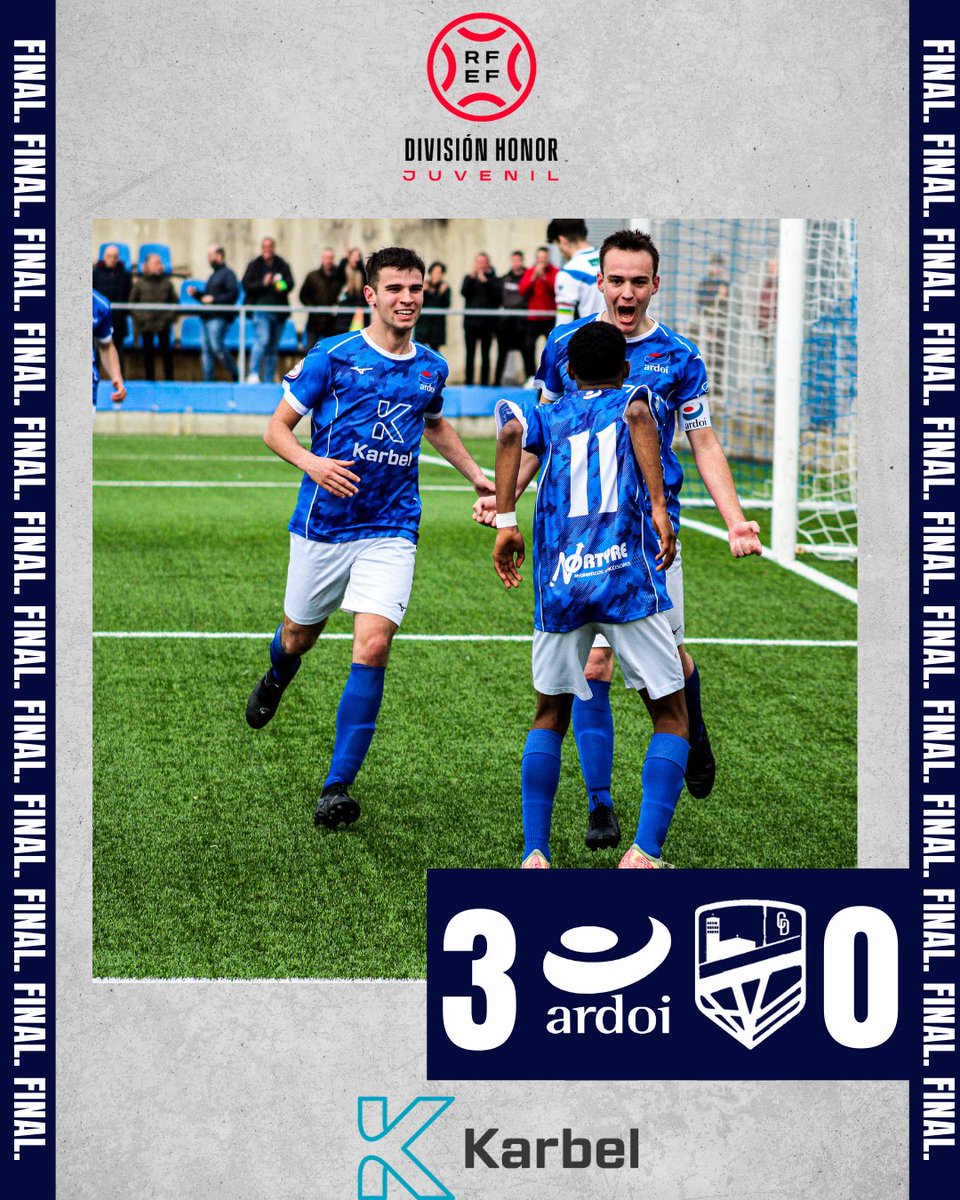 🏁𝗙𝗜𝗡𝗔𝗟 | 3 - 0 | 

#ArdoiValvanera  | #DHJuvenil