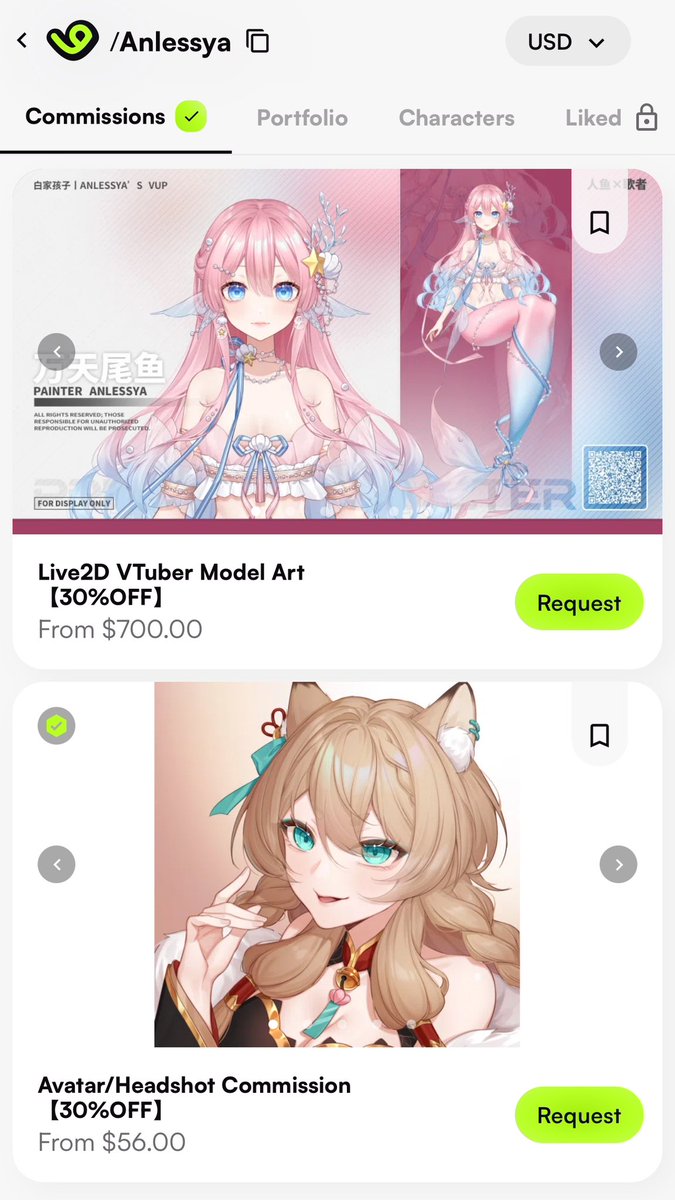 Hey there!  I’ve got some free time for commissions at the moment, and I’m running a 30% off promo.  If you’re interested, just message me on #VGen ~☺️
vgen.co/Anlessya