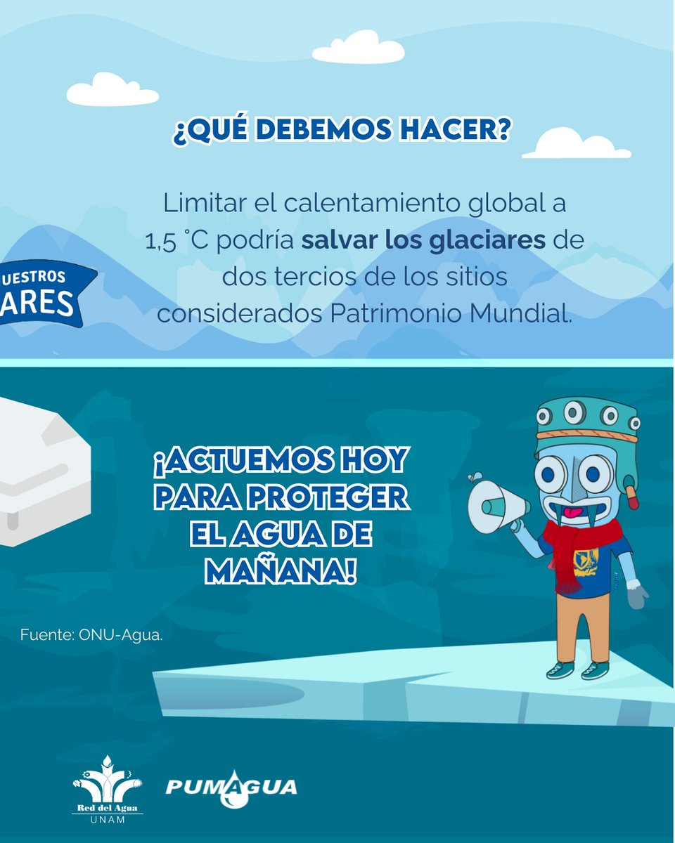 🌍💧 ¡Hoy es el Día Mundial del #Agua! 💧🌍
¿Sabías que el agua de los #glaciares es vital para millones de personas y nuestro #planeta? 🌊🏔️

🌱 ¡Es hora de actuar por el agua y los glaciares!
📢 Comparte este mensaje y únete al cambio. 💙

#DíaMundialDelAgua #CuidemosElPlaneta