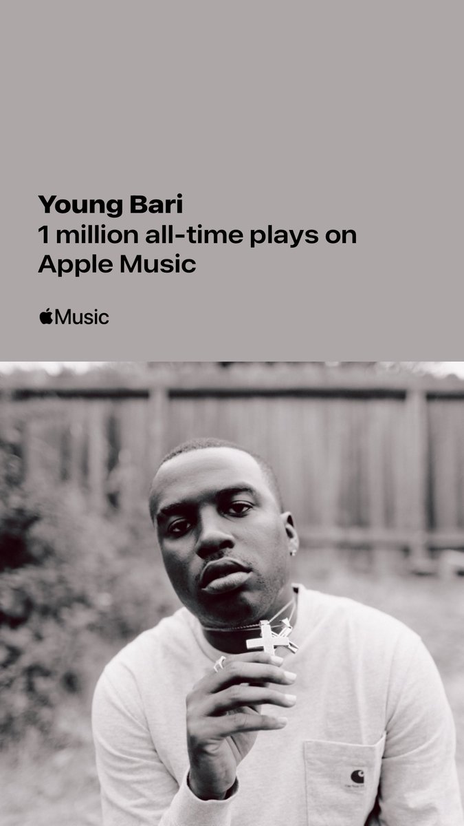 YoungBari's tweet photo. Man ! A milli ..Thank you Play Area ! @applemusic 🏆

After all these years I’m still juss gettin started ! 

#mobby #myothabrothamob https://t.co/kAUX6rYNvz