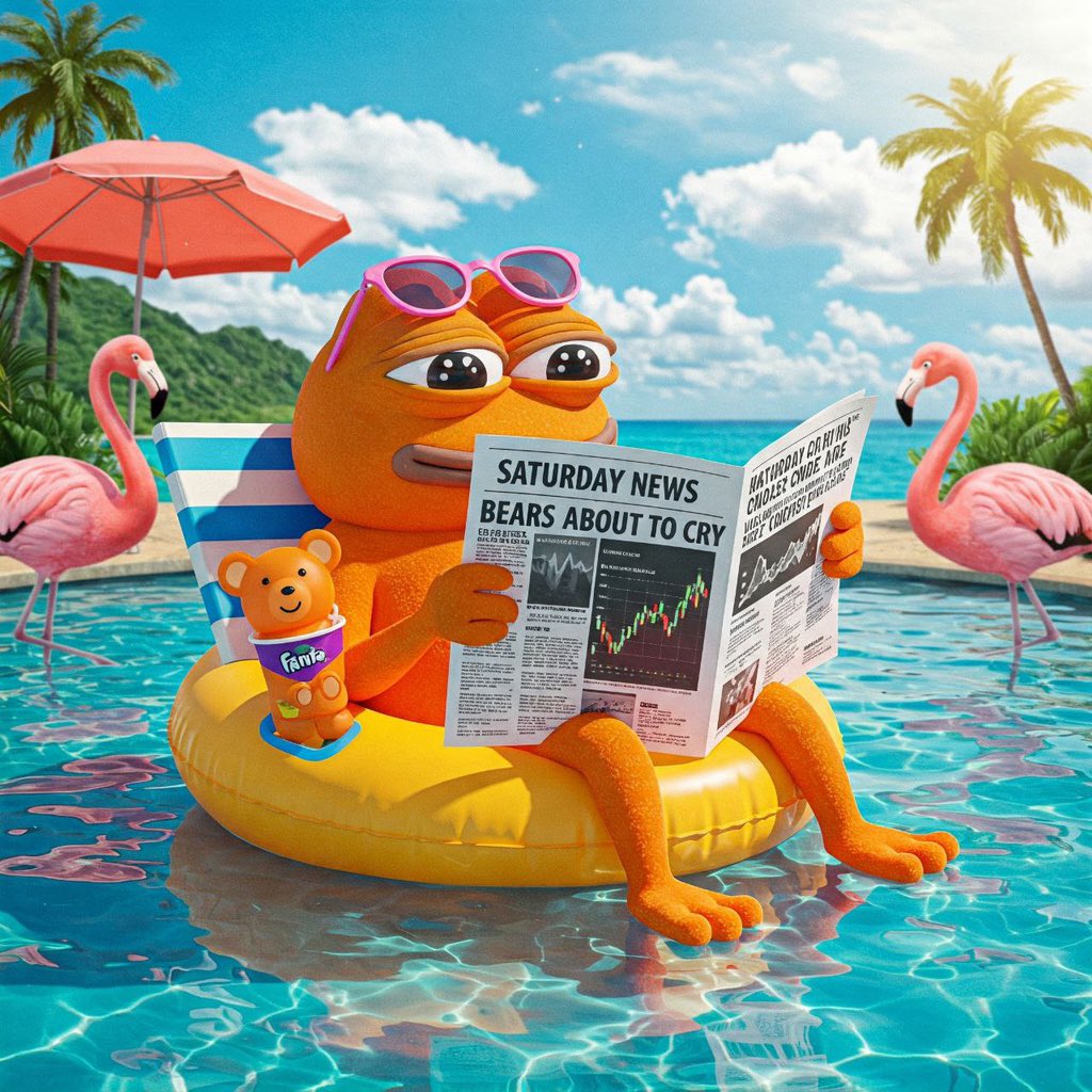 Weekend vibes. 

#crypto #BearMarket $DOGE $SHIB $PEPE $BONK $WIF $FLOKI $BRETT $MEW $POPCAT $MOG $PNUT $BOME $APU $TURBO $GIGA $SLERF $TOSHI $NEIRO $SPX $XAI $TRUMP $PI $XRP $HBAR $ETH $SOL