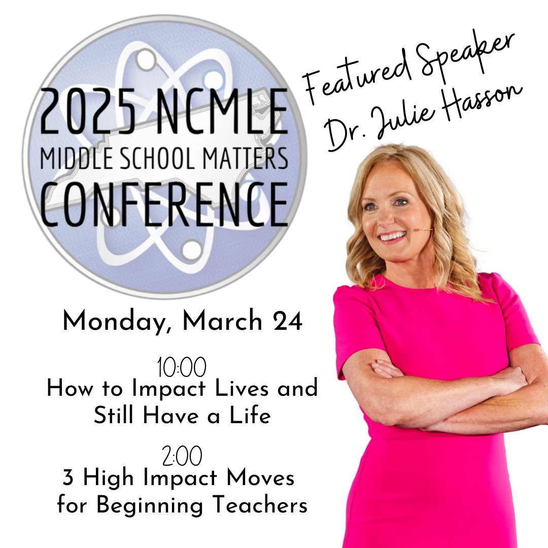 Julie Schmidt Hasson (@julieshasson) on Twitter photo I've been looking forward to this conference all year! Can't wait to see my middle level educator friends on Monday. #MSMatters2025 <a href="/NCMiddle/">NCMLE 'Moving the Middle Forward'</a> I've been looking forward to this conference all year! Can't wait to see my middle level educator friends on Monday. #MSMatters2025 <a href="/NCMiddle/">NCMLE 'Moving the Middle Forward'</a>