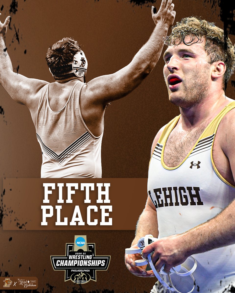 A win by medical forfeit gives All-American Owen Trephan a fifth-place finish at 285!

#GoLehigh
