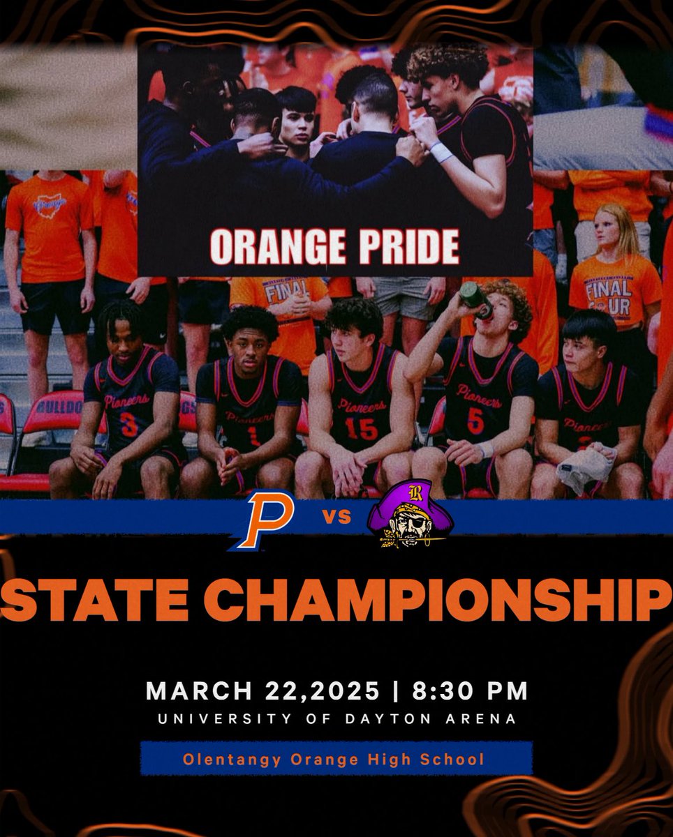 Orange HS Athletics (@orangehs_ad) on Twitter photo 🚨STATE CHAMPIONSHIP🚨
📍UD Arena 
🏀 Varsity 
🆚 Reynoldsburg 
⏰ 8:30 PM 
Roll Neers🍊 🚨STATE CHAMPIONSHIP🚨
📍UD Arena 
🏀 Varsity 
🆚 Reynoldsburg 
⏰ 8:30 PM 
Roll Neers🍊