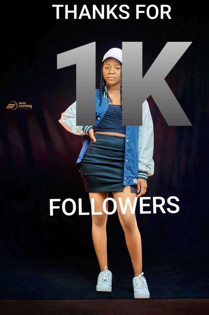 1K followers done Thanks 🙏🏿😓