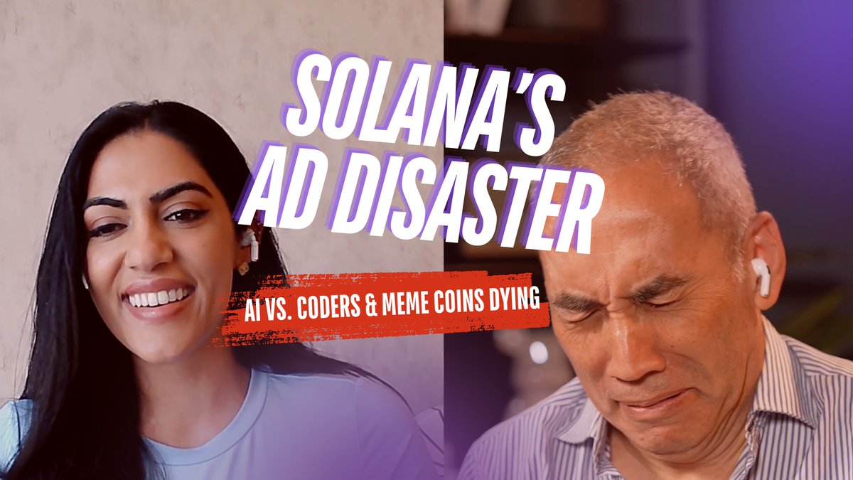 Episode 8 of the NFA Podcast is out now, check it out! <a href="/nishoutofwater/">Nisheta Sachdev</a> and I discuss the Solana ad disaster, Pump.fun vs Raydium and China vs India.
On YouTube: youtu.be/Xc8ZmiiQRgU 
On Apple Podcasts:
podcasts.apple.com/nl/podcast/nfa…
On Spotify:
creators.spotify.com/pod/show/nfa-p…