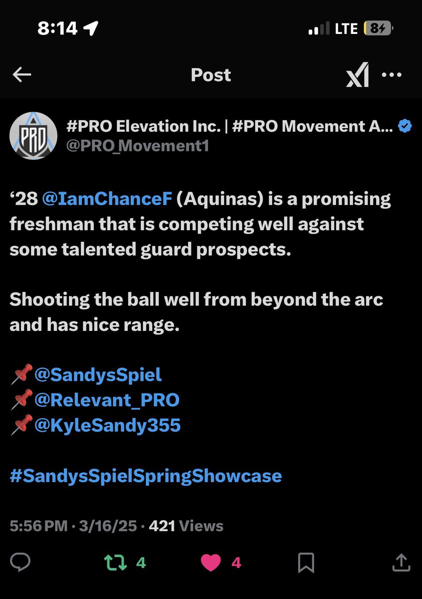 Chance Fleming (@iamchancef) on Twitter photo Thank you to <a href="/KyleSandy355/">Kyle Sandy</a> for giving me the opportunity to showcase my skill at the <a href="/SandysSpiel/">Sandy's Spiel</a> camp. <a href="/DanielK_PRO/">Daniel Khan</a> <a href="/FoxxUno1/">Ricardo Rivera Sr.</a> <a href="/CoachEricBlair/">Eric Blair</a> <a href="/_CoachWest_/">Nathan West</a> <a href="/tylersanders10/">Tyler Sanders</a> <a href="/Coach_Loyd/">Andretti Loyd</a> <a href="/PRO_Movement1/">#PRO Elevation Inc. | #PRO Movement Athletics</a> Thank you to <a href="/KyleSandy355/">Kyle Sandy</a> for giving me the opportunity to showcase my skill at the <a href="/SandysSpiel/">Sandy's Spiel</a> camp. <a href="/DanielK_PRO/">Daniel Khan</a> <a href="/FoxxUno1/">Ricardo Rivera Sr.</a> <a href="/CoachEricBlair/">Eric Blair</a> <a href="/_CoachWest_/">Nathan West</a> <a href="/tylersanders10/">Tyler Sanders</a> <a href="/Coach_Loyd/">Andretti Loyd</a> <a href="/PRO_Movement1/">#PRO Elevation Inc. | #PRO Movement Athletics</a>