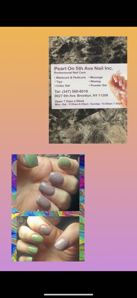 coolbeansanna's tweet image. New nails! #nails #dipgel #sparklenails #pinksparkle #greensparkle #pearlnailonfifth