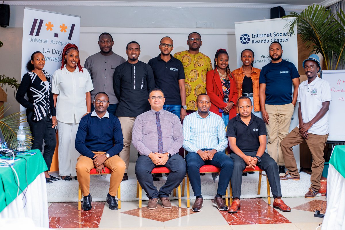 isoc_rw's tweet photo. @isoc_rw joined the world in celebrating #UniversalAcceptanceDay 2025.Through #UADay, we’re building a multilingual and inclusive Internet by breaking down barriers to online access, ensuring people everywhere can communicate effortlessly in their local languages.
#Internet4All https://t.co/M7KX2hySoO