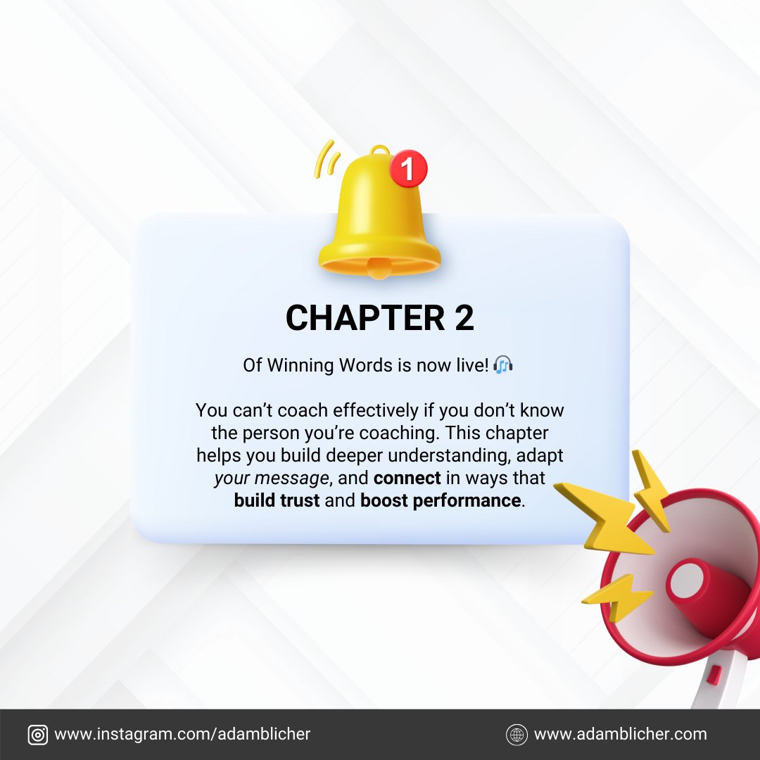 New podcast episode 🎧

Chapter 2 – Understanding the Person Behind the Player

✅ Adapt to different personalities
✅ Avoid coaching stereotypes
✅ Build real trust, not fake rapport

Your coaching starts where player’s personality begins.

▶️ Listen: tinyurl.com/ch9zc8fp
📕