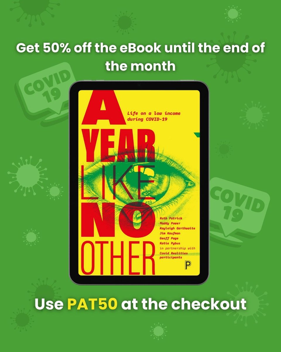 policypress's tweet image. 🌟Get 50% off the eBook of &apos;A Year Like No Other&apos; with code PAT50 at checkout until March 31! 🌟 

#COVID19 #PandemicReflections #WHO

📖ow.ly/Q6XX50Vmo6E