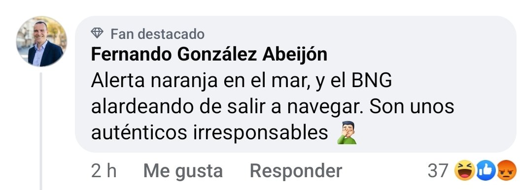 Fernando González Abeijón, Secretario Territorial da Xunta de Galicia para Vigo e Concejal da cidade, e estudioso,  explicándonos aos mariñeiros e aos patróns cando ir e cando non ir ao mar. 
Non sei cando van ao mar os do PP, os do PSOE e os do BNG. Eu sei cando vou eu e todos