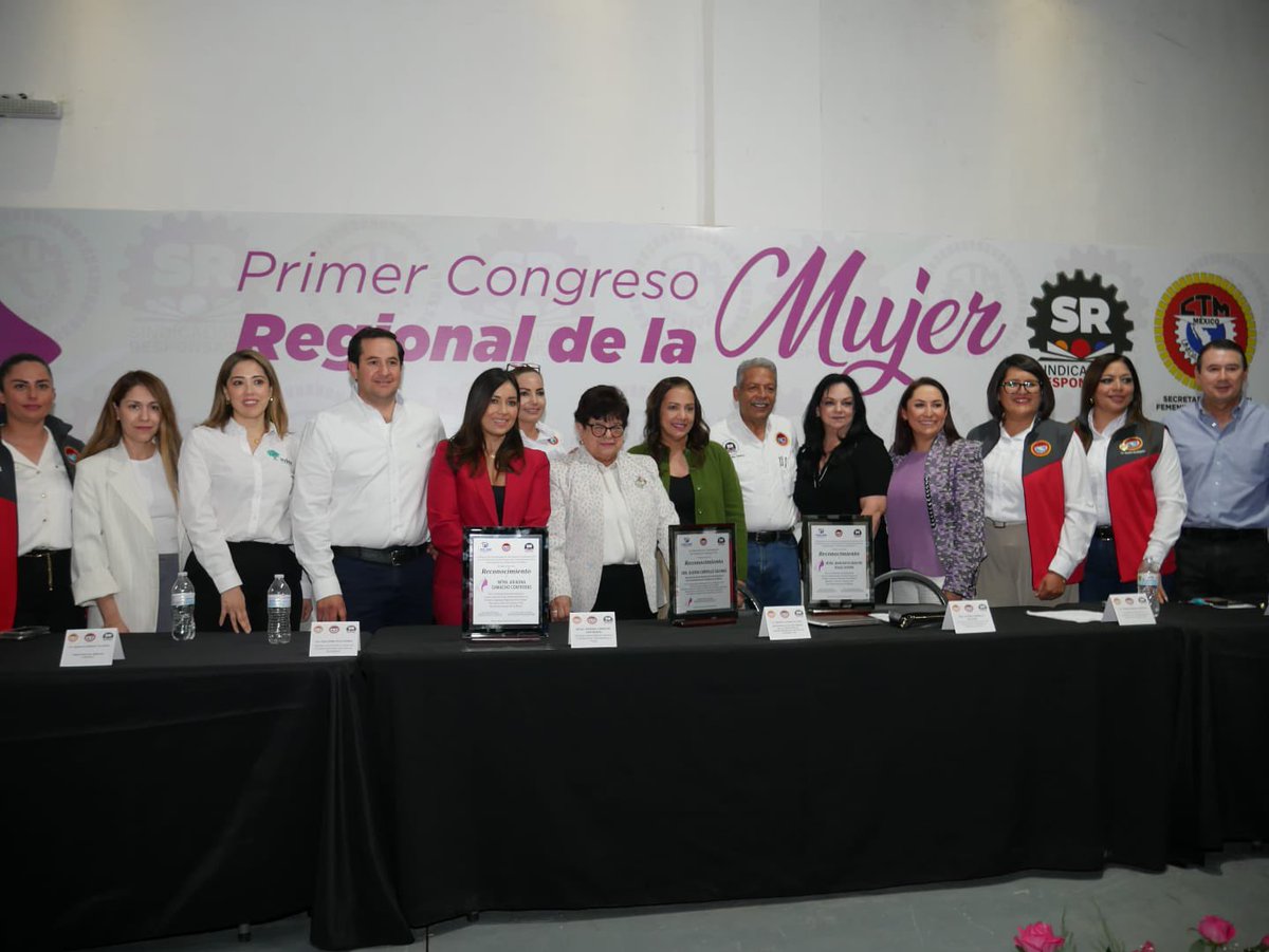 CTM_MX's tweet photo. Convocado por la Federación de Trabajadores de Coahuila que encabeza @Tereso_Medina, este tipo de eventos reafirman nuestro compromiso con la igualdad, el reconocimiento y la participación activa de las mujeres en la vida sindical y laboral del país.

¡Unidad y Trabajo! https://t.co/L5JyhSbWzU