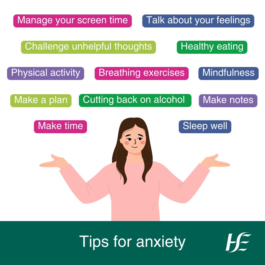 #Anxiety is a feeling of worry or fear that everyone experiences at times. For more tips to help you manage and reduce feelings of anxiety, visit bit.ly/41PVOI7