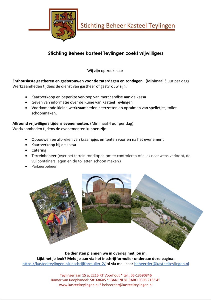 Kasteel Teylingen (@slotteylingen) on Twitter photo 