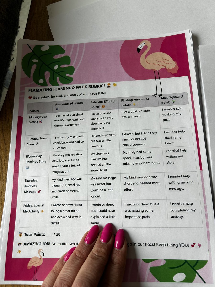 Starting our Friendly Flamingo of the week 🦩