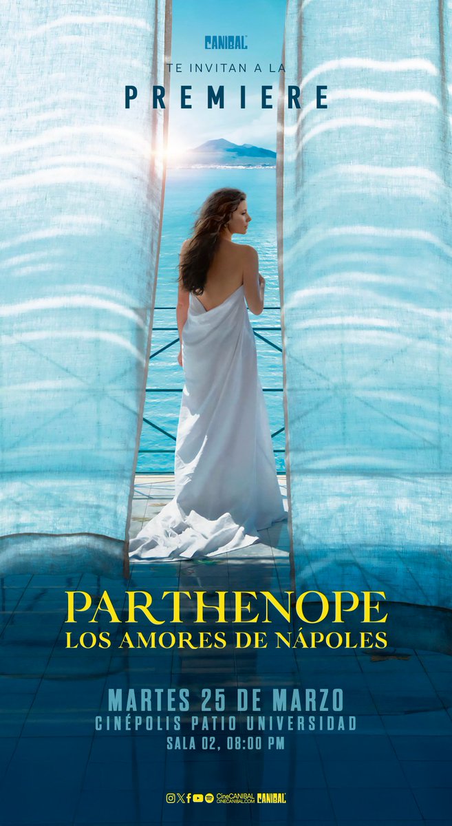 Amigos gracias a <a href="/cineCANIBAL/">Cine CANÍBAL®</a> tenemos algunos pases dobles para la premiere de #PARTHENOPE en #CDMX ¿Quieren uno? Sólo deben:

- Seguirnos y también a <a href="/cineCANIBAL/">Cine CANÍBAL®</a>
- Dar ❤️ y RT
- Deja tu nombre completo 
- Invita a un amigo a participar

Habrá ganadores al azar, suerte 😉