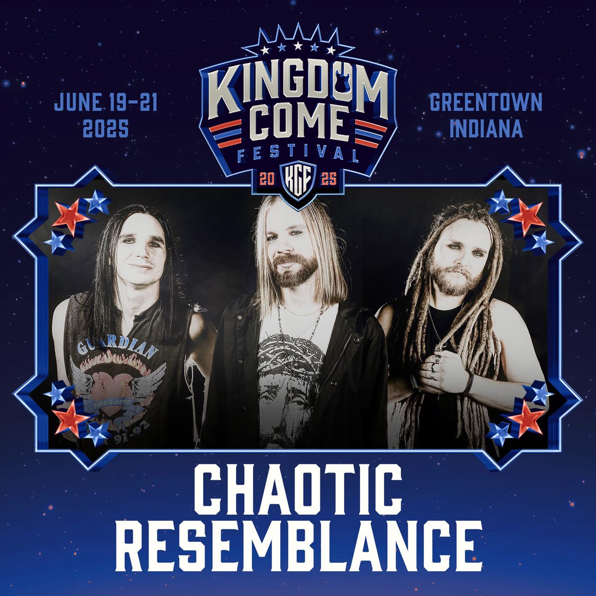 KCF 2025 Band Announcement: @chaoticresemblance 

Info &amp; Donations 👉 kingdomcomefestival.com
RSVP 👉 Kingdom Come Festival 2025 (Official)  

#chaoticresemblance #kcf #kingdomcomefestival #greentownindiana #christianrock #musicfestival