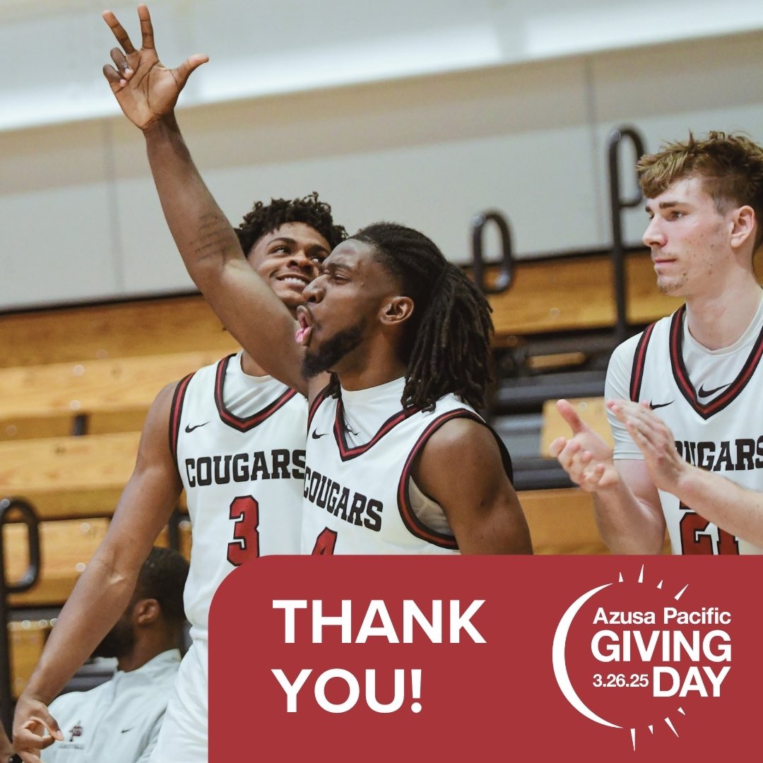APUMBB's tweet image. APUGivingDay is coming March 26th! GivingDay is a 24 hour event to help make a difference for our student athletes.
Go to apu.edu/givingday, click on the Make Your Gift Early button, & find Menโs Basketball in the designation field when making your gift.
#APU #TheZu