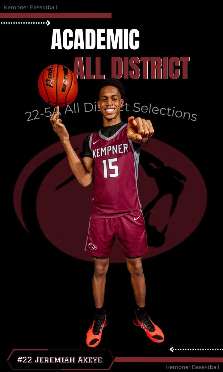 Kempner Basketball (@kempnerhoops) on Twitter photo Congratulations Jeremiah <a href="/jeremiah_akeye/">Jeremiah Akeye</a>!!!
UIL 22-5A🏀Academic All District
<a href="/4Coach_Whit/">Jeff Whitaker</a> <a href="/KHS_Cougars/">Kempner High School</a> <a href="/FBISDAthletics/">Fort Bend ISD Athletics</a> #TXHSHoops #FindAWay #WoW
Photo credit: <a href="/vypehouston/">VYPE Houston</a> Congratulations Jeremiah <a href="/jeremiah_akeye/">Jeremiah Akeye</a>!!!
UIL 22-5A🏀Academic All District
<a href="/4Coach_Whit/">Jeff Whitaker</a> <a href="/KHS_Cougars/">Kempner High School</a> <a href="/FBISDAthletics/">Fort Bend ISD Athletics</a> #TXHSHoops #FindAWay #WoW
Photo credit: <a href="/vypehouston/">VYPE Houston</a>