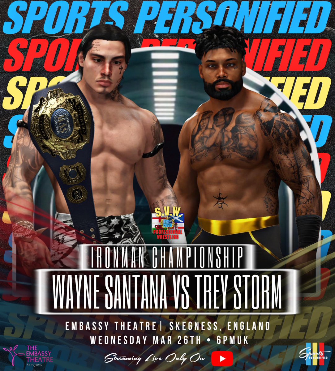 SVegasWrestling's tweet photo. The first 4 matches for @SVegasWrestling (WWE 2K24) Episode 47 live streaming Wednesday at 6PM UK time on the Skeg Vegas Wrestling YouTube channel https://t.co/xNS5sbuxesโฆ #likeforlikes #like #likeforlikeback #likesforlike #likeforfollow #liketime #wwe2k24 https://t.co/Z5FSvCP3N6