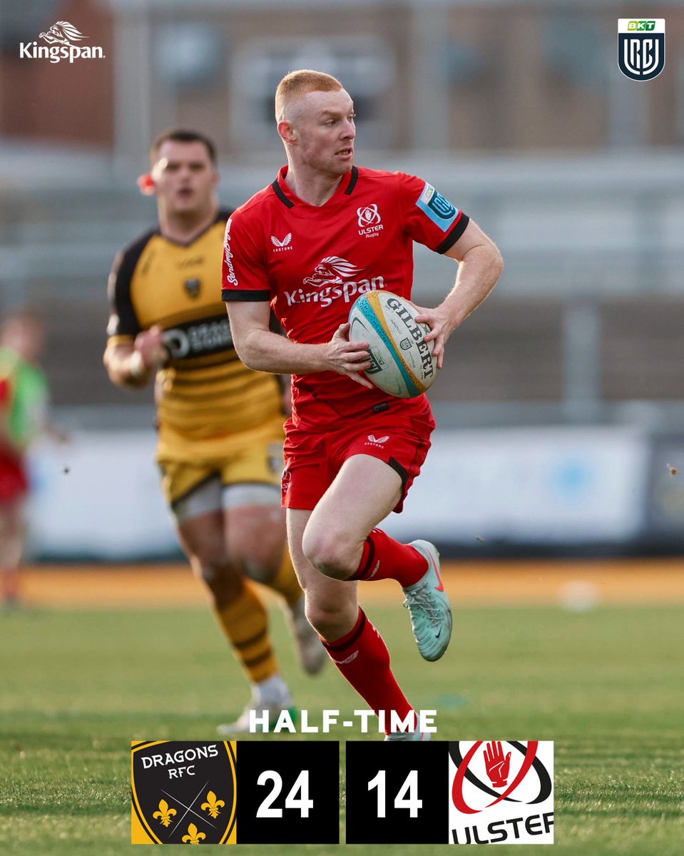UlsterRugby's tweet photo. HT at Rodney Parade and we are behind at the break. https://t.co/4qlPyoZVJr