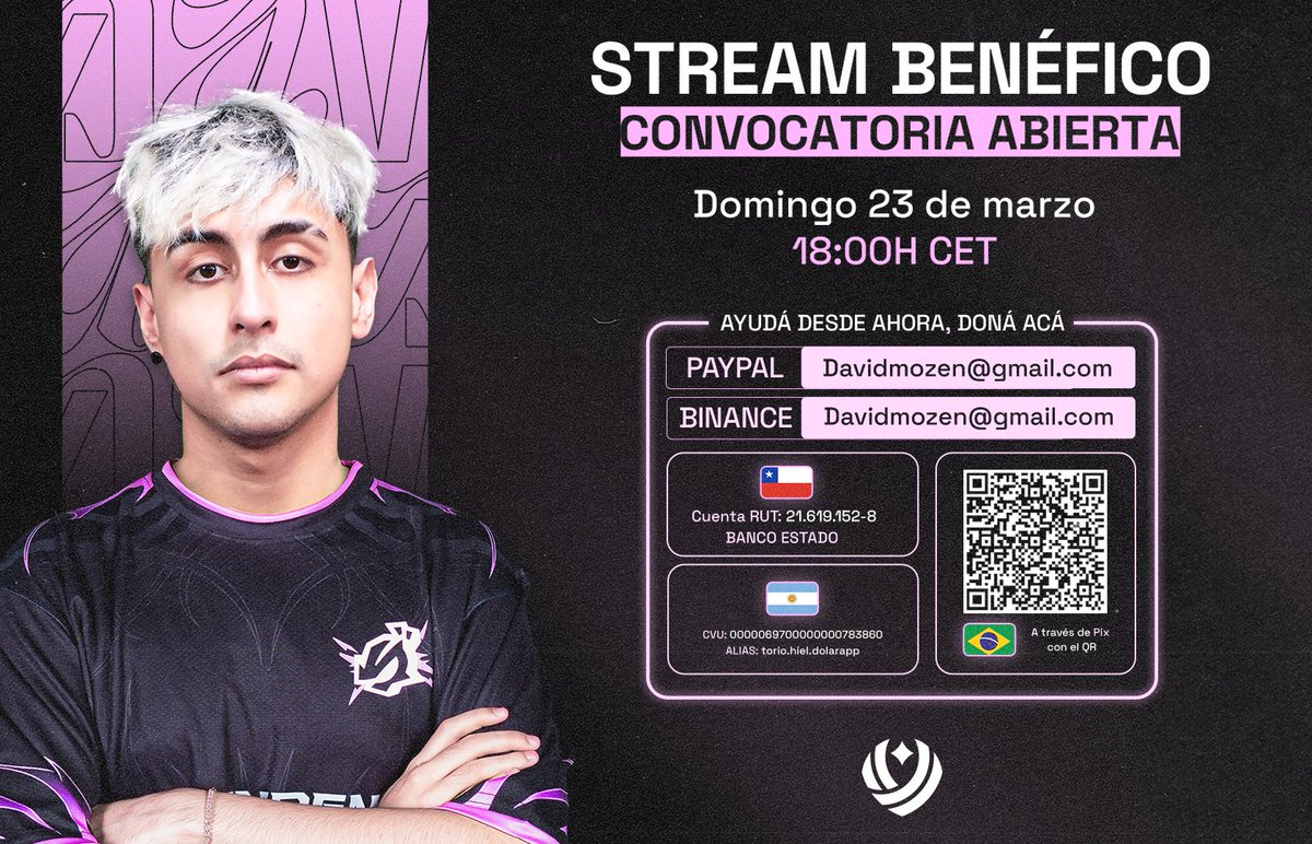 IMPORTANTE: ShowMatch benéfico para ayudar a <a href="/davidvlr1/">SHI david</a> en su lucha contra el cáncer, mañana a las 18:00 CET.

Streamers de Valorant España nos uniremos por la causa, si alguien quiere sumarse MDs abiertos. Se agradece la difusión y podéis donar desde ya, ¡todos con David! 💪