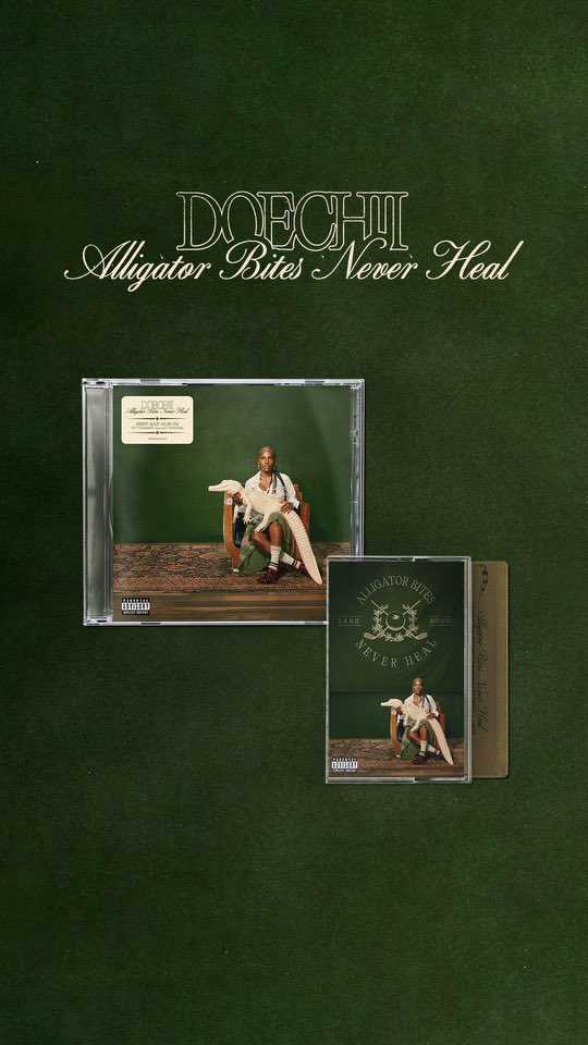 officialdoechii's tweet photo. Alligator Bites Never Heal is now available on CD + Cassette! 🐊 

CD collectors RISE ! https://t.co/PXNTLYVeJz https://t.co/uBU2Uy00BX