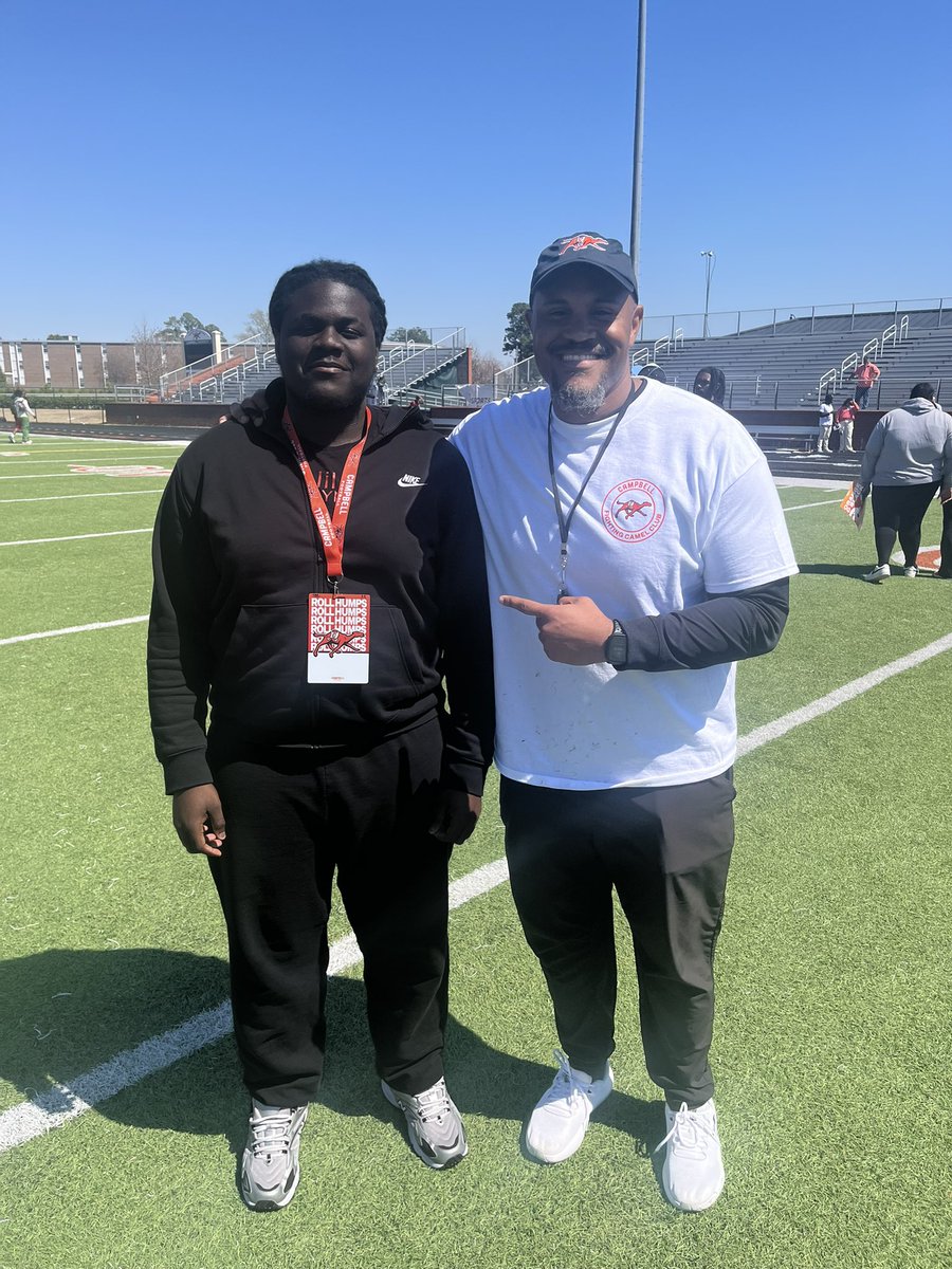 avionperry's tweet image. Great morning @GoCamelsFB
Thank you @R_Amari_W13 for the spring game invite, Love the environment and also a thank you too @CoachLarryHart @isabellabogdan .@CoachFronk @ApexFBRecruits @919recruits @PrepRedzoneNC