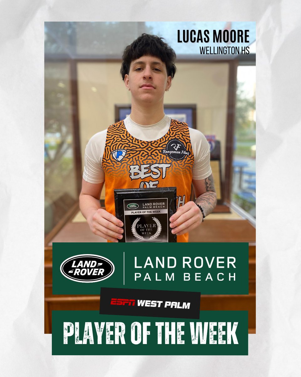 ESPN Top 63 (@espntop63) on Twitter photo WATCH:
Our <a href="/LRPalmBeach/">Land Rover Palm Beach</a> Player of the Week is <a href="/thelucasmoore_/">Lucas Moore</a> of <a href="/WellyHSBBall/">Wellington HS BBall</a>!
Full Story: youtu.be/l7rH1gJkssk
<a href="/Rangeman_Films/">Films, Rangeman Media</a> <a href="/Perseverance_bb/">PerseveranceBball</a> WATCH:
Our <a href="/LRPalmBeach/">Land Rover Palm Beach</a> Player of the Week is <a href="/thelucasmoore_/">Lucas Moore</a> of <a href="/WellyHSBBall/">Wellington HS BBall</a>!
Full Story: youtu.be/l7rH1gJkssk
<a href="/Rangeman_Films/">Films, Rangeman Media</a> <a href="/Perseverance_bb/">PerseveranceBball</a>