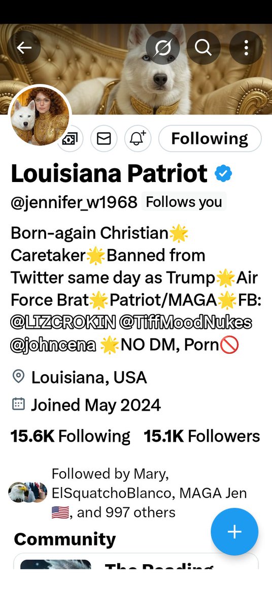 Please help out another patriot Jennifer from the great State of Louisiana <a href="/jennifer_w1968/">Louisiana Patriot</a>