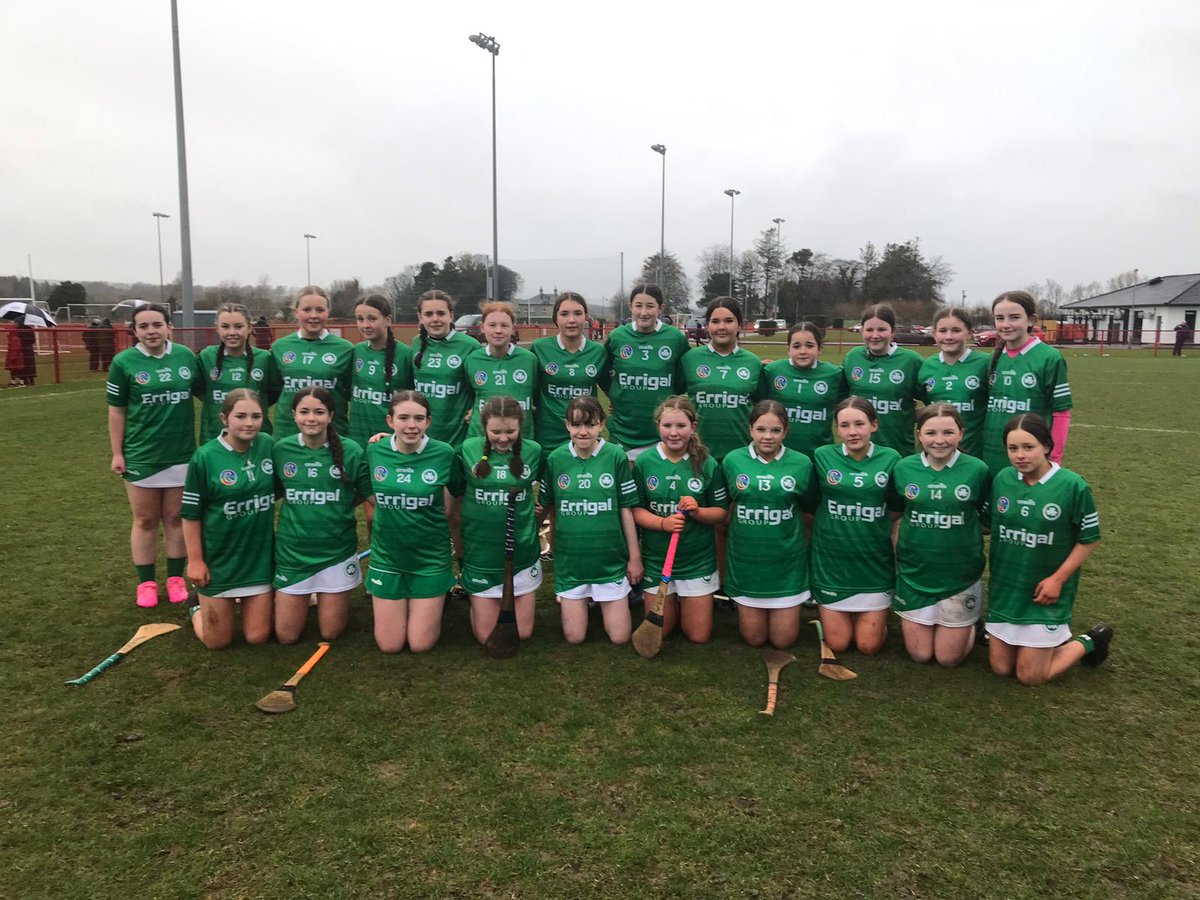 St. Patrick’s Féile Girls!!! 

This group won all of their games today and are through to the Final of the Derry Camogie Féile for the first time!! 

A great day of camogie!! Well done to all the girls and Management! ☘️