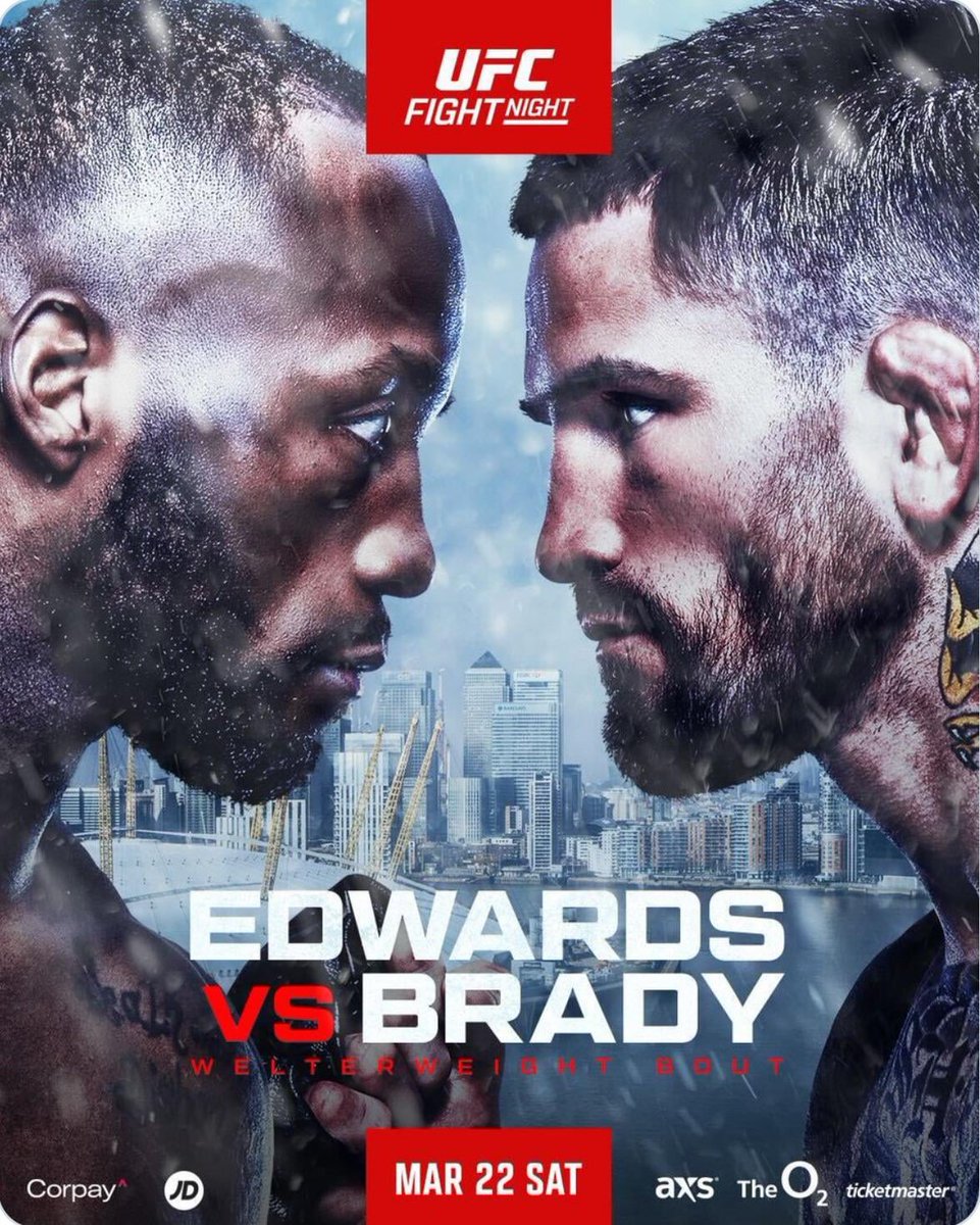 RudyLTX's tweet photo. WHO YOU GOT?
EDWARDS VS BRADY
LET'S DO THIS SHIT!!
#UFCLondon #WhoUGot #FightBookMMA https://t.co/uNYrt8M5Rz