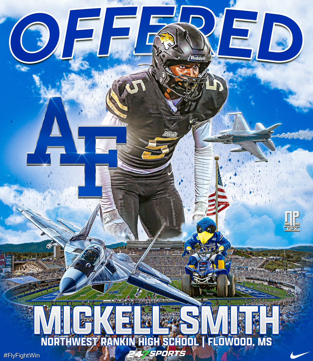 NPGPX Design (@nathanpurvis) on Twitter photo Mickell Smith (<a href="/mickell_smith5/">Mickell Smith III</a>), the class of 2026 prospect from Northwest Rankin High School (Flowood, MS), picks up the offer from Air Force! #FlyFightWin Mickell Smith (<a href="/mickell_smith5/">Mickell Smith III</a>), the class of 2026 prospect from Northwest Rankin High School (Flowood, MS), picks up the offer from Air Force! #FlyFightWin
