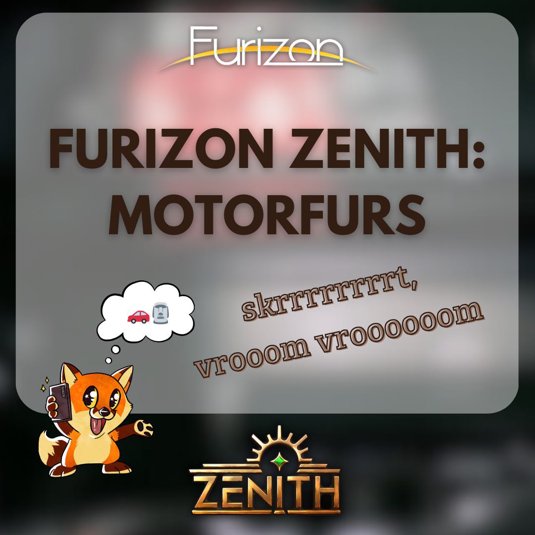 🚗🐾 Motorfurs is waiting for you at Furizon Zenith!

Show off your vehicle and hang out with fellow enthusiasts! 🐺💨

Find out how to join and fill out the form! 👉 furizon.net/furizon-zenith…